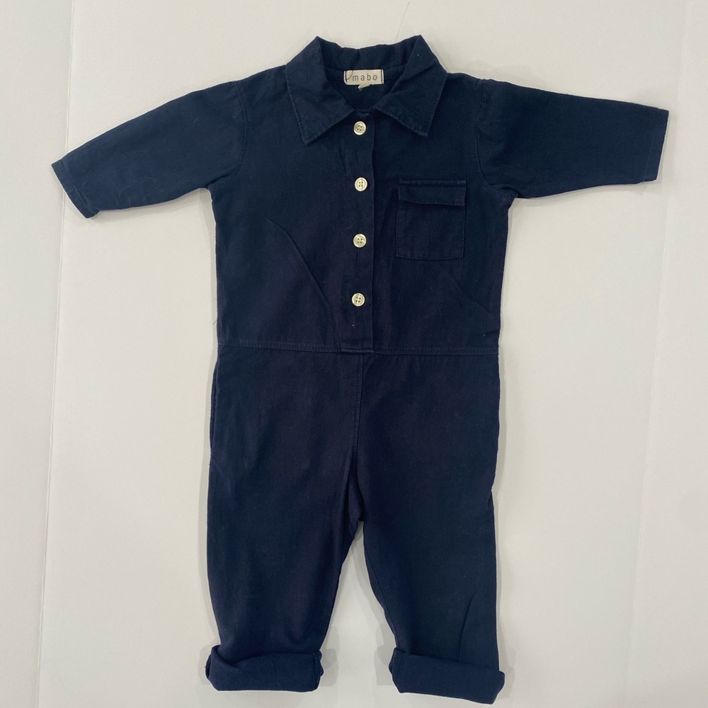 Mabo Wylie Jumpsuit in Navy Blue Twill